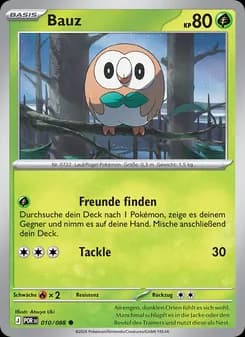 Bauz card in German