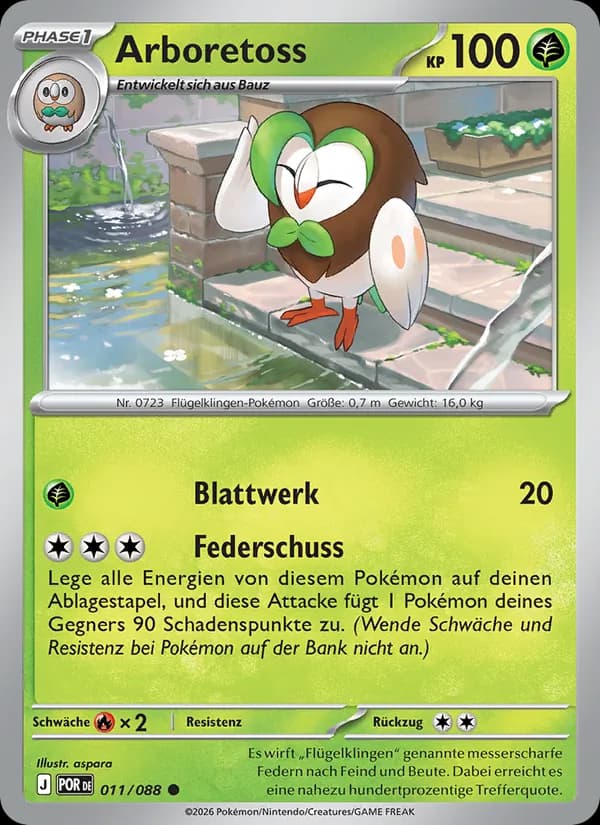Arboretoss card in German