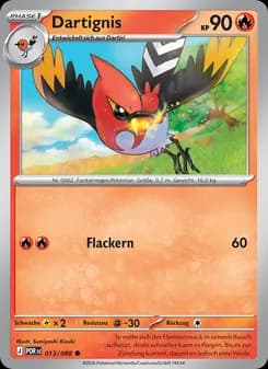 Dartignis card in German