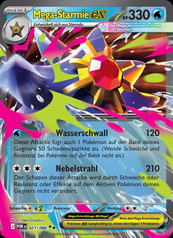 Mega-Starmie-ex card in German