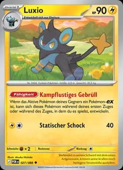 Luxio card in German