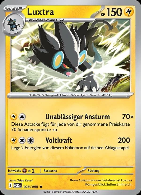 Luxtra card in German