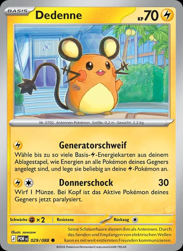Dedenne card in German