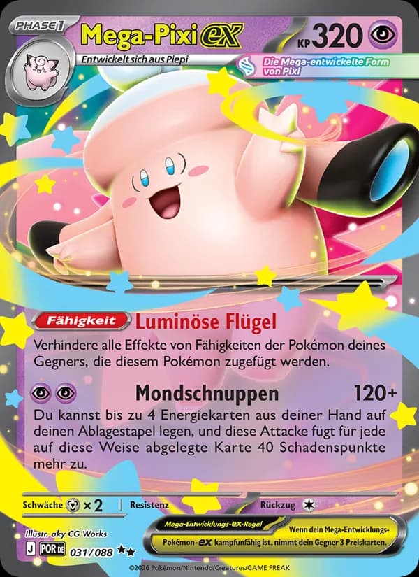 Mega-Pixi-ex card in German