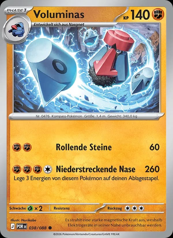 Voluminas card in German
