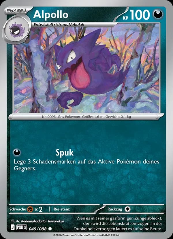 Alpollo card in German