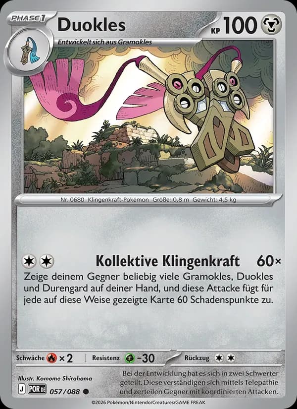 Duokles card in German