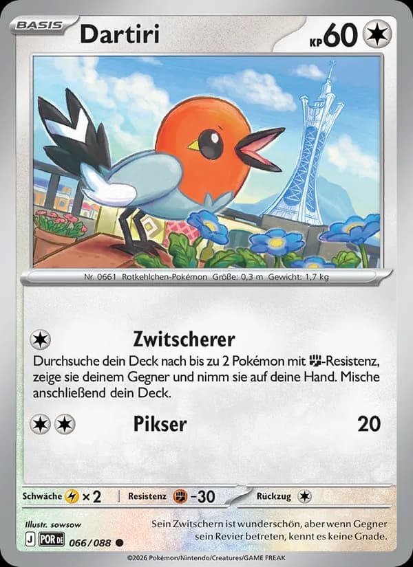 Dartiri card in German