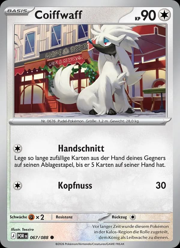 Coiffwaff card in German