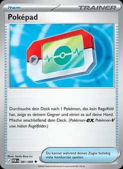 Poképad card in German