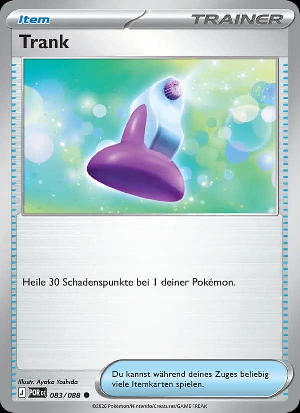 Trank card in German