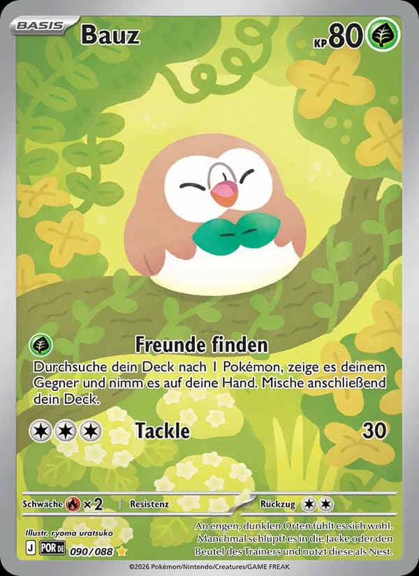 Bauz card in German
