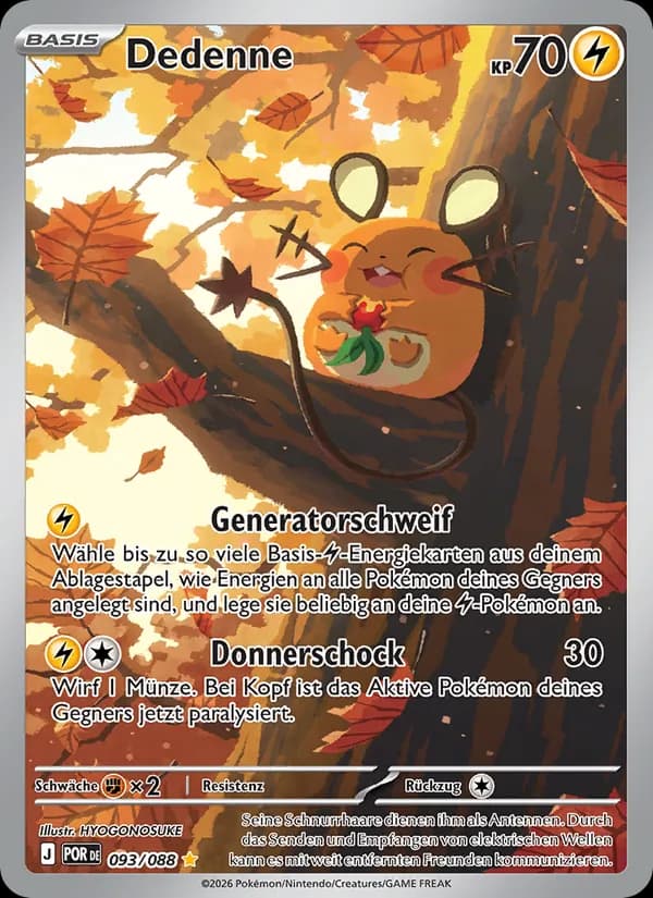 Dedenne card in German