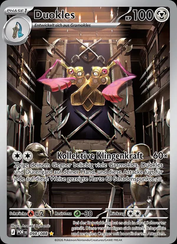 Duokles card in German