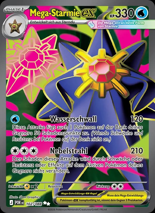Mega-Starmie-ex card in German