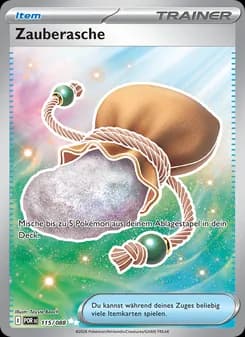 Zauberasche card in German