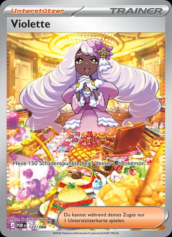 Violette card in German