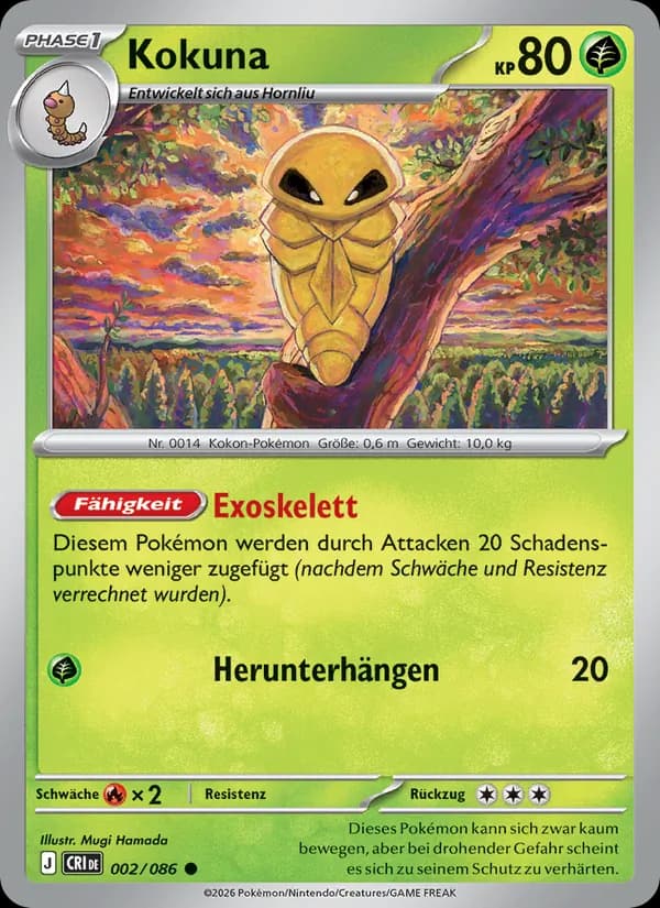 Kokuna card in German