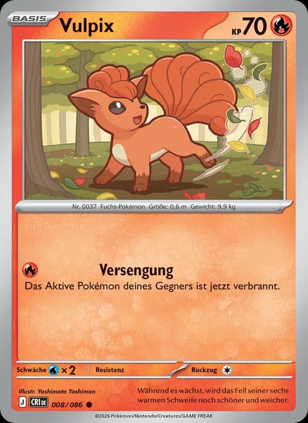 Vulpix card in German