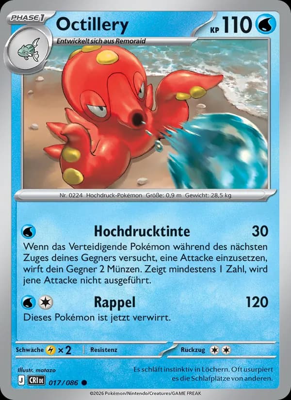 Octillery card in German