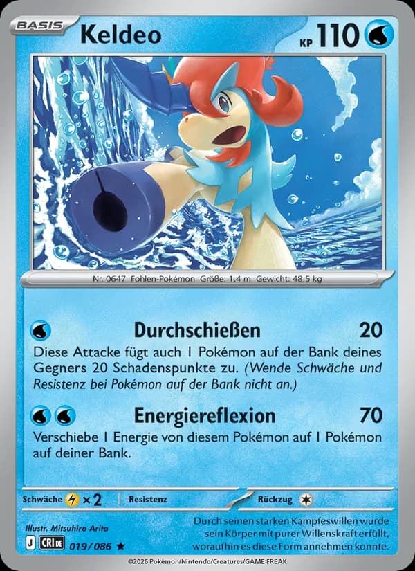 Keldeo card in German