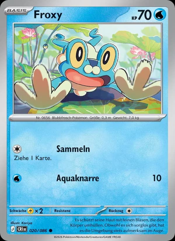 Froxy card in German