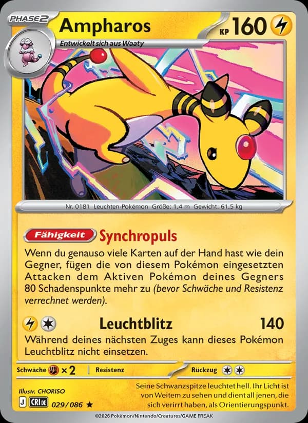 Ampharos card in German