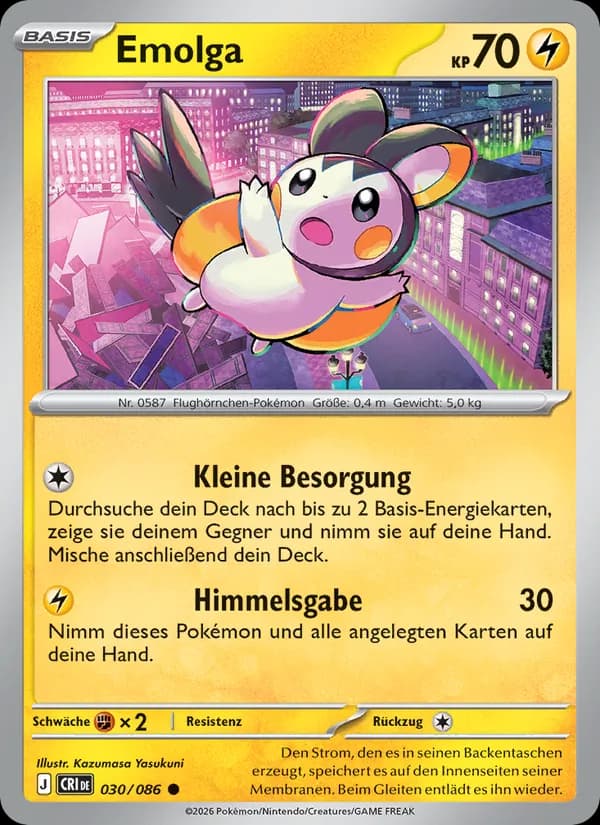 Emolga card in German