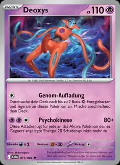 Deoxys card in German