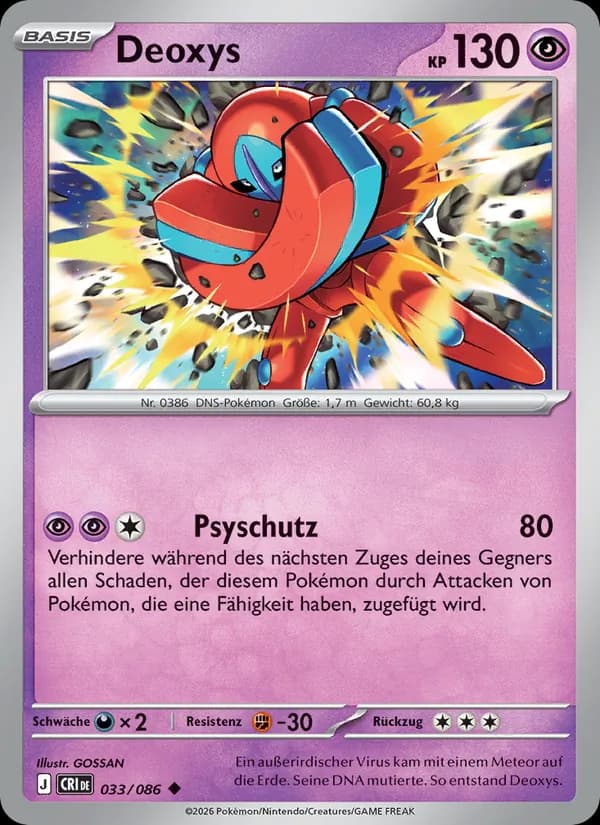 Deoxys card in German