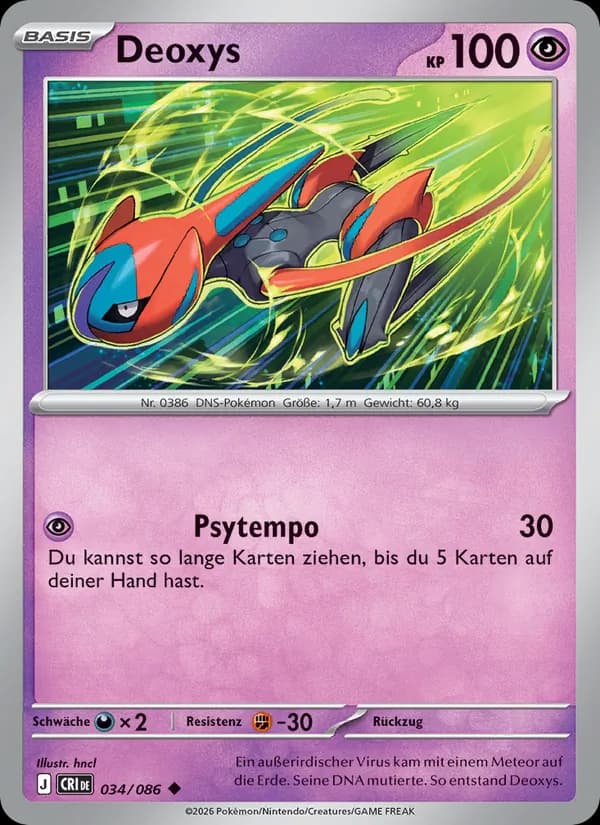 Deoxys card in German