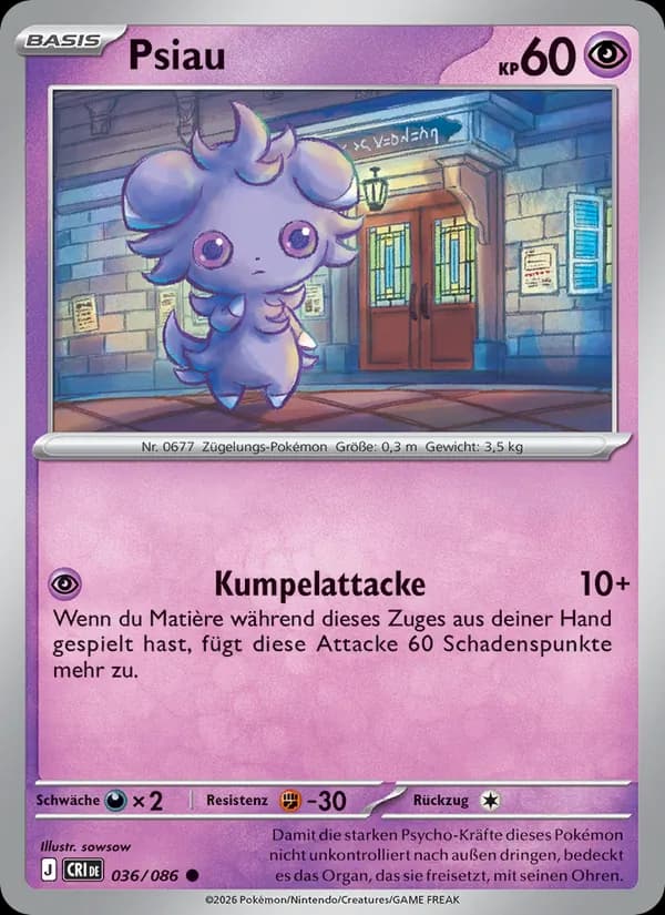 Psiau card in German