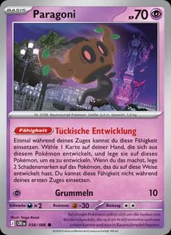 Paragoni card in German
