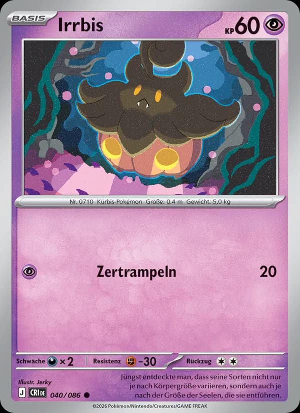 Irrbis card in German