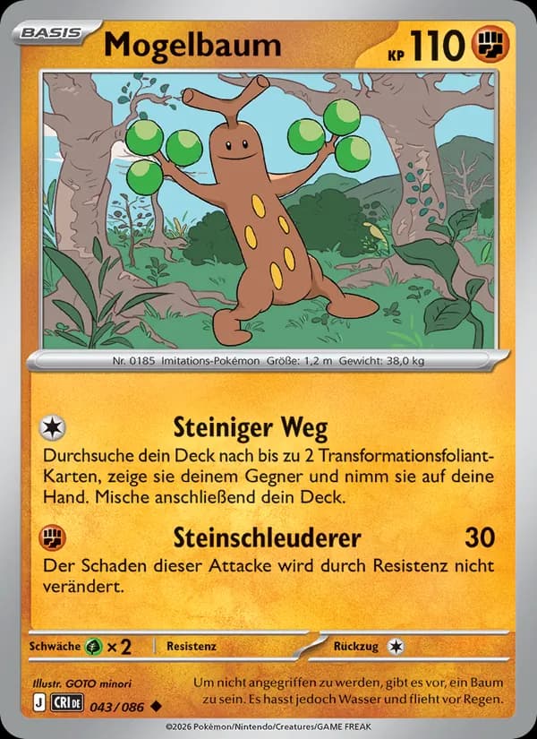 Mogelbaum card in German