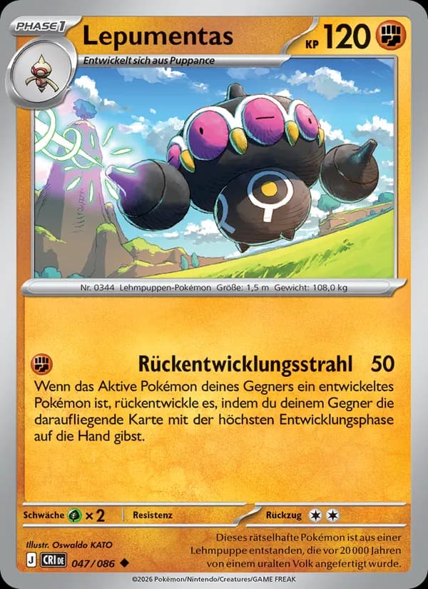 Lepumentas card in German