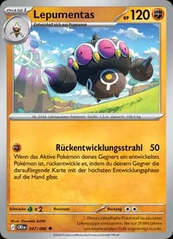Lepumentas card in German