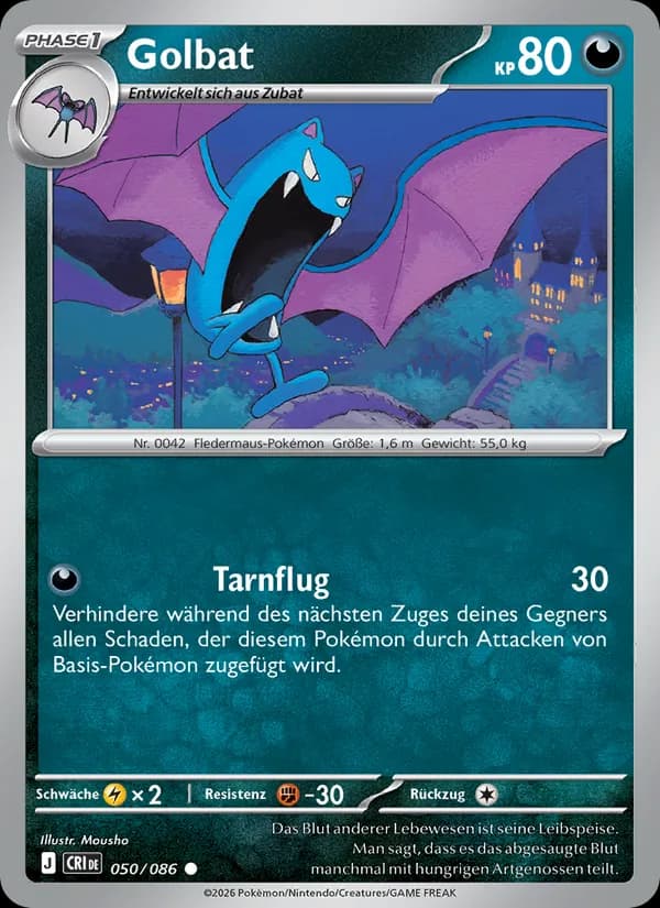 Golbat card in German
