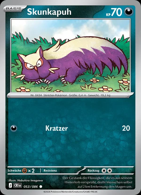 Skunkapuh card in German