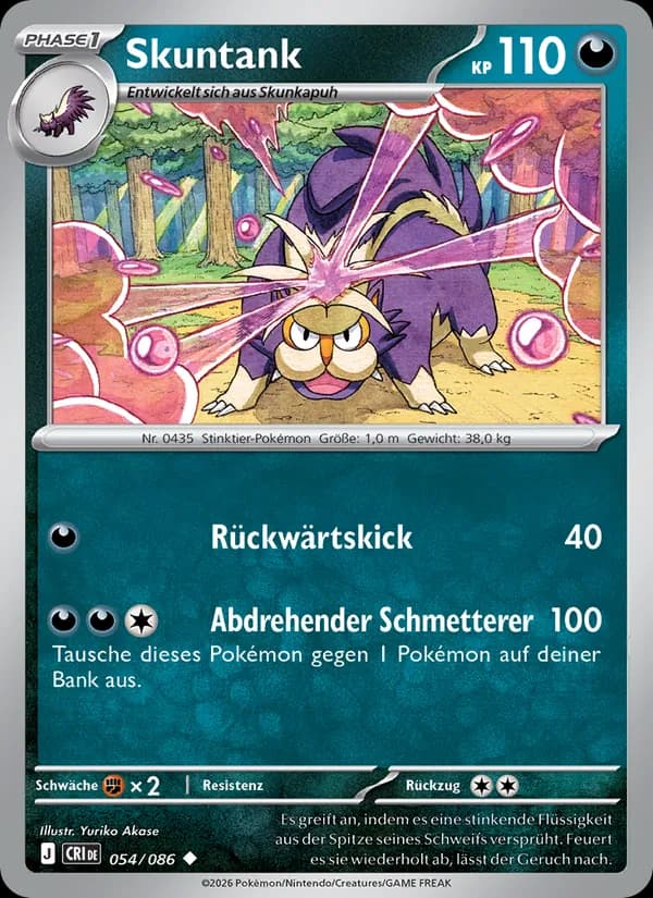 Skuntank card in German