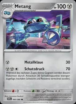 Metang card in German