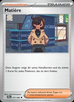 Matière card in German