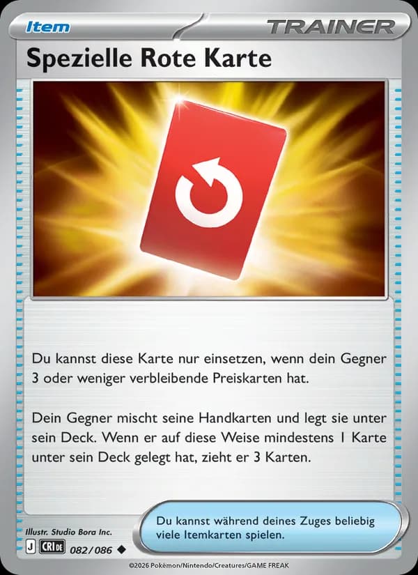 Spezielle Rote Karte card in German