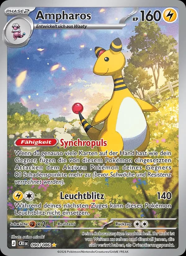 Ampharos card in German