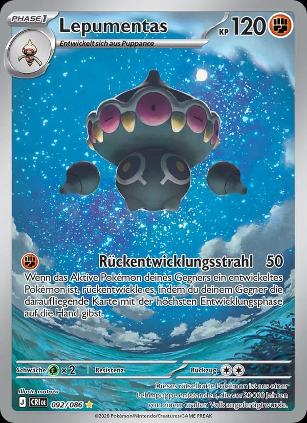 Lepumentas card in German