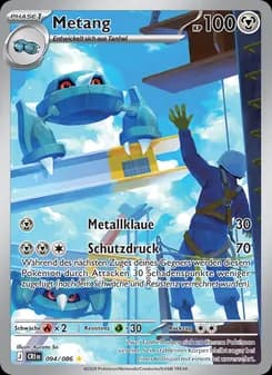 Metang card in German