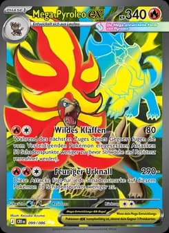 Mega-Pyroleo-ex card in German