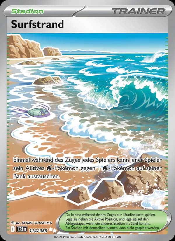 Surfstrand card in German