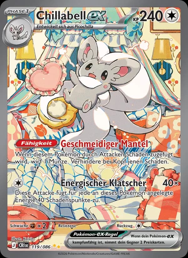 Chillabell-ex card in German