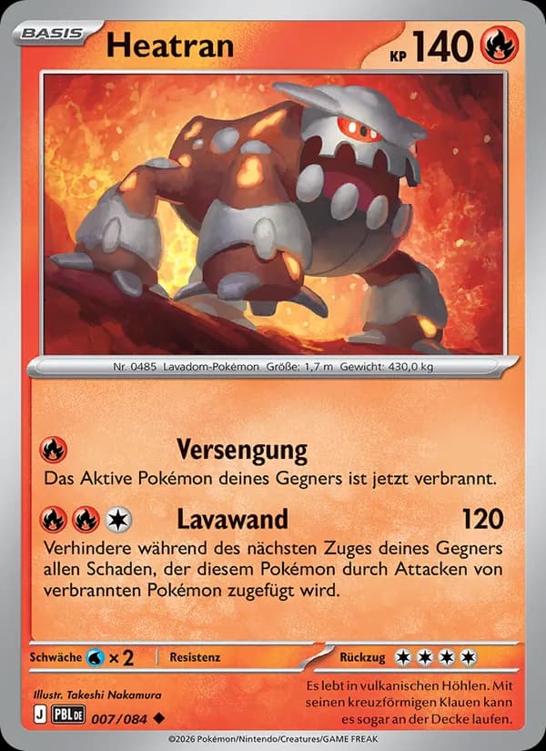 Heatran card in German
